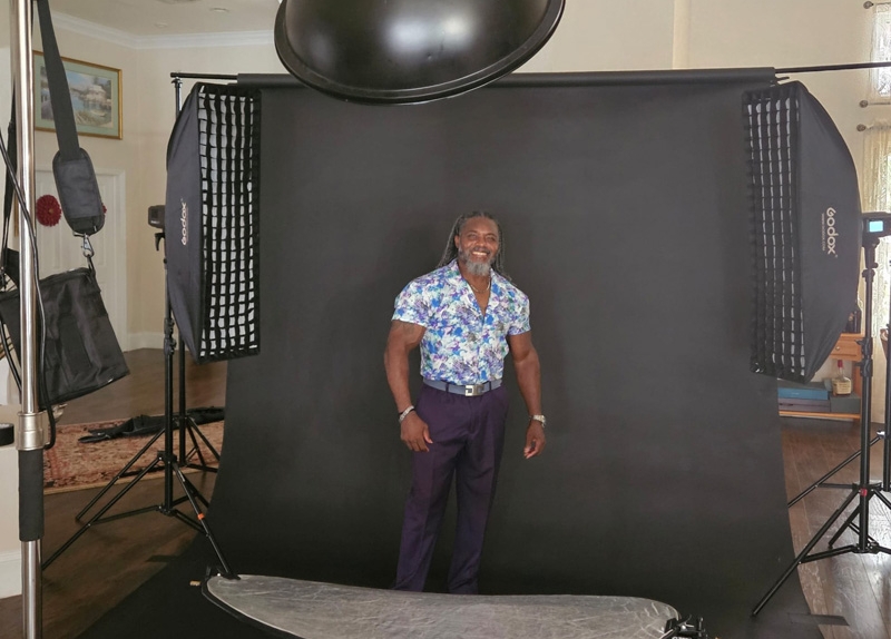 Behind the scenes of Leonardo Dean's photo shoot with Guilden Gilbert for the Bahamian Project