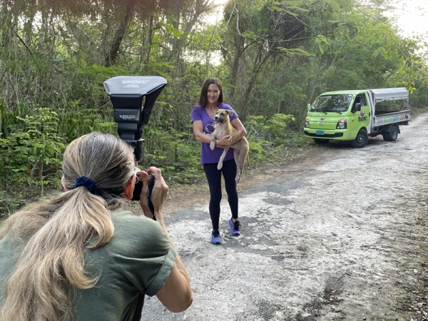 BTS image of photo session for the Bahamian Project